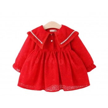 Chemise rouge broderie